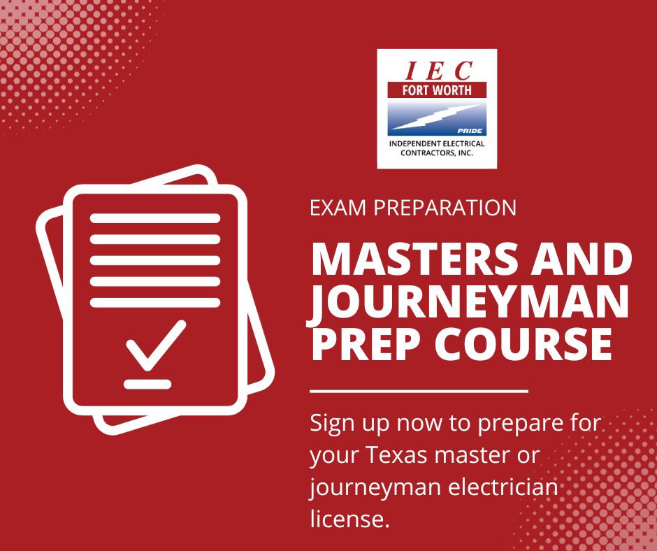 Texas Journeyman & Master License Prep Class - May 18 to July 13