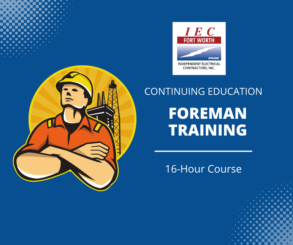 Foreman Training — Sep 23-24, 2024 — Fort Worth Campus